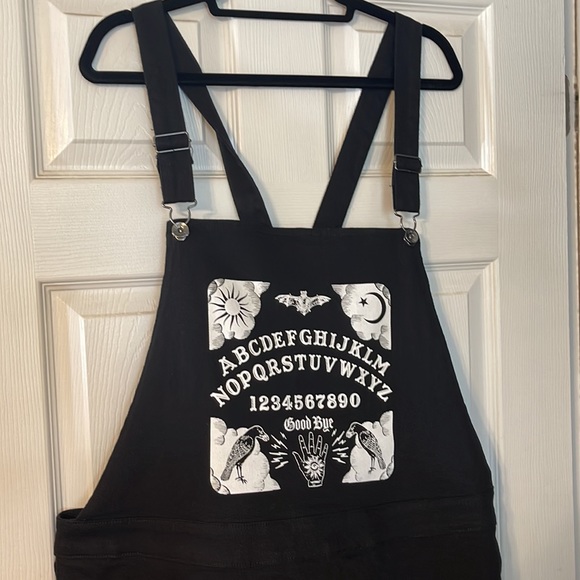 Spooky Hot Topic Black Ouija Board Overall Skirt - Picture 2 of 3